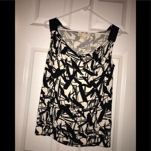 Michael Kors black/white/cream color top